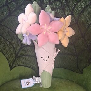 Jellycat Smiley Faux Floral Bouquet-Authentic NWT
